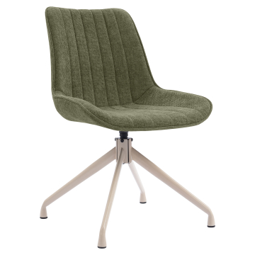 EMILY | Hotelstoel | Stof/Textiel | Groen | Draaivoet