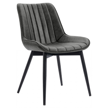 EMILY | Fauteuil d'hôtel | Cuir | Noir