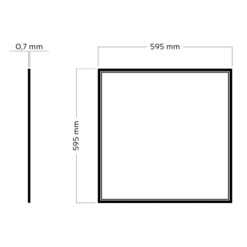 EMPIRE Led Panel 60x60cm | A++ | 40W | 4000K | Neutralweiß (Inklusive Trafo) 