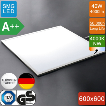 Pannello LED EMPIRE 60x60cm | A++ | 40W | 4000K | Bianco neutro (incluso trasformatore) 