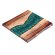 EPOXID BRAZIL | Epoxid Tischplatte | 70 x 70 x 4 cm | Walnuß | Epoxid: Grün | Quadratisch | Baumkant