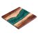 EPOXID BRAZIL | Epoxid Tischplatte | 80 x 80 x 4 cm | Walnuß | Epoxid: Grün | Quadratisch