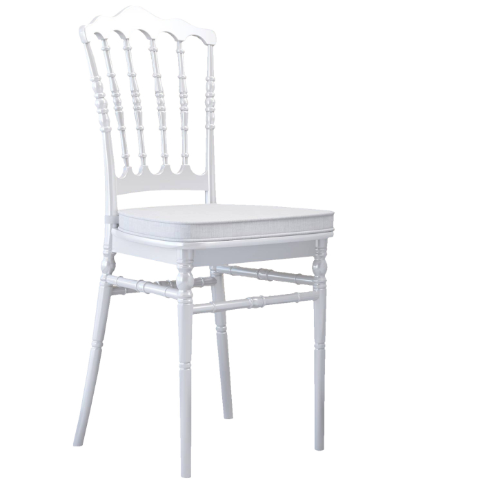 ESTELA | Wedding chair | White | Plastic | Stackable | + seat cushion