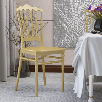 ESTELA | Hochzeitsstuhl | Gold | Kunststoff | Stapelbar