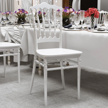ESTELA | Chaise napoléon | Blanc | Plastique | Empilable