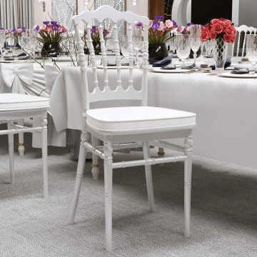 ESTELA | Chaise napoléon | Blanc | Plastique | Empilable