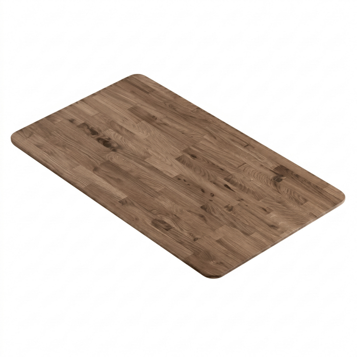 EUROPE OAK | Gastro Massiv Tischplatte | 120 x 70 x 2,5 cm | Walnuß | Rechteckig | Fingerjoint