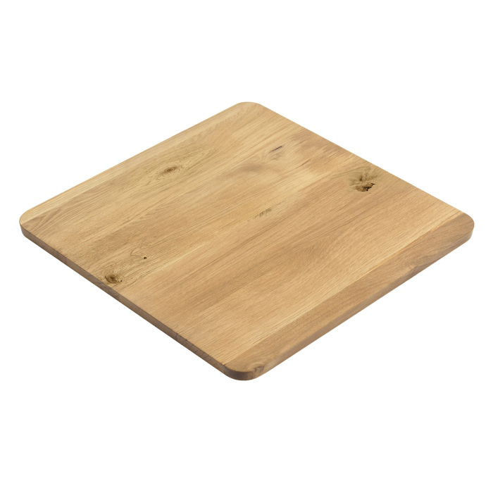 EUROPE OAK | Solid Oak Table Top for Commercial Use | 60 x 60 x 2.5 cm | Oak | Square