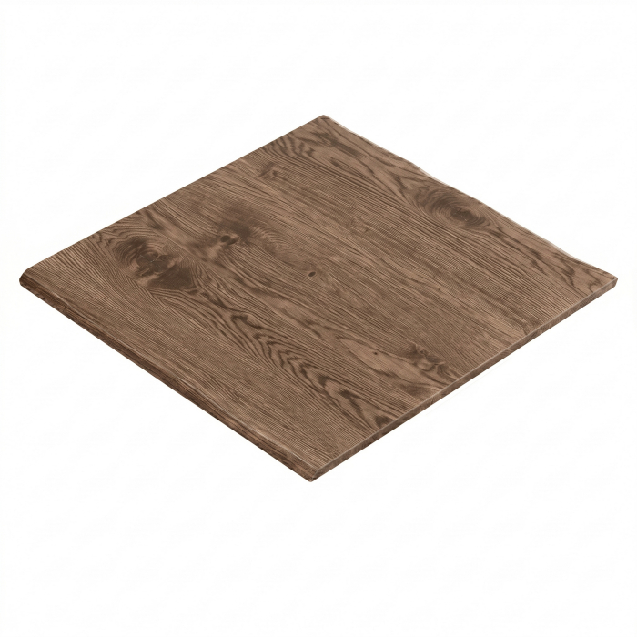 EUROPE OAK | Gastro Massiv Tischplatte | 70 x 70 x 2,5 cm | Walnuß | Quadratisch | Baumkante