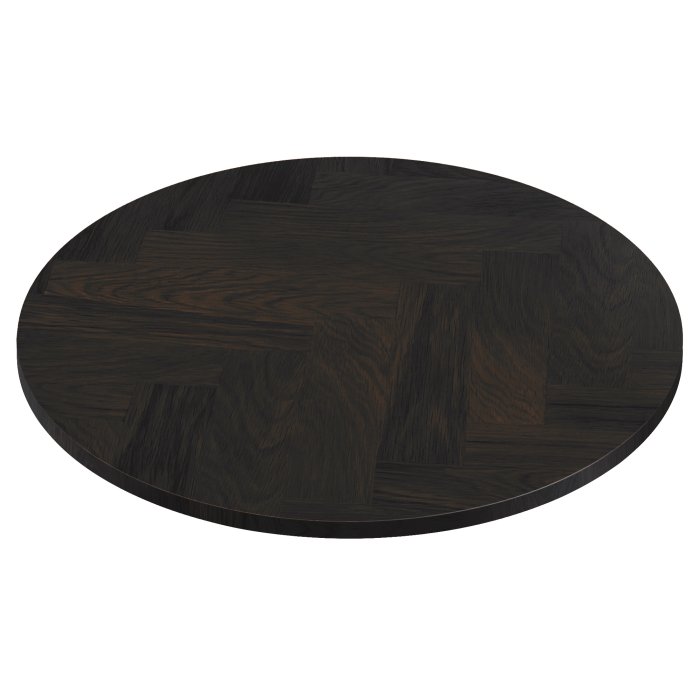 EUROPE OAK | Gastro Massiv Tischplatte | Ø 60 x 2,5 cm | Wenge | Rund | Fischgrät