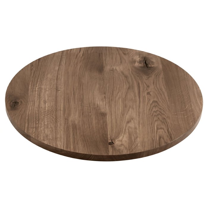 EUROPE OAK | Gastro Massiv Tischplatte | Ø 60 x 2,5 cm | Walnuß | Rund