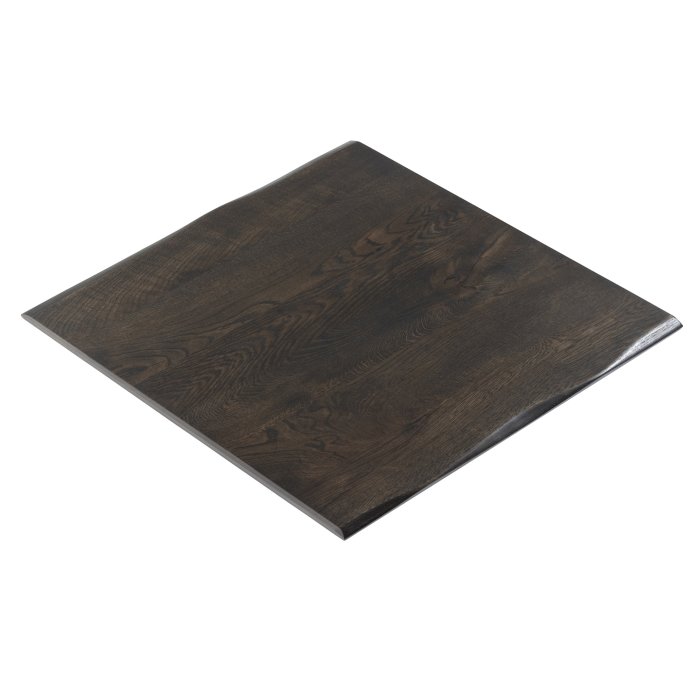 EUROPE OAK | Gastro Massiv Tischplatte | 60 x 60 x 2,5 cm | Wenge | Quadratisch | Baumkante