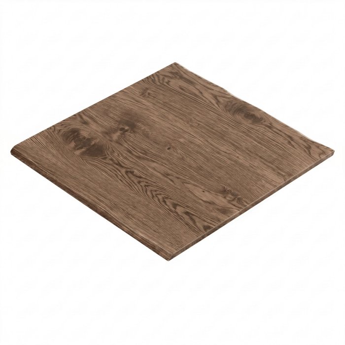 EUROPE OAK | Gastro Massiv Tischplatte | 60 x 60 x 2,5 cm | Walnuß | Quadratisch | Baumkante