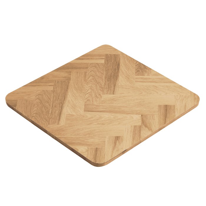 EUROPE OAK | Gastro Massiv Tischplatte | 60 x 60 x 2,5 cm | Eiche | Quadratisch | Fischgrät