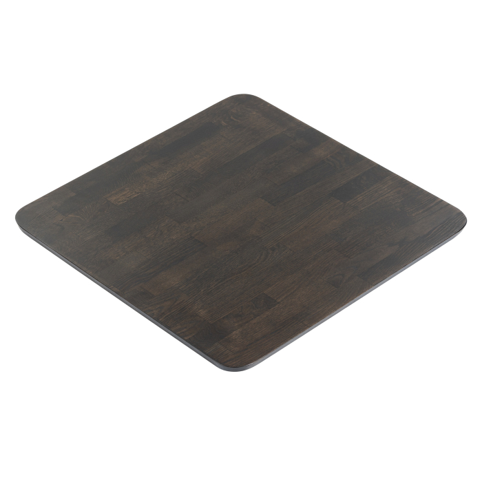 EUROPE OAK | Solid Wood Table Top for Gastro Use | 60 x 60 x 2.5 cm | Black | Square | Finger Joint