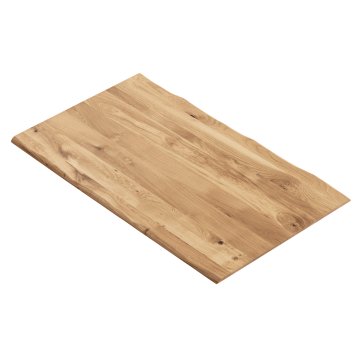 EUROPE OAK | Gastro Massiv Tischplatte | 110 x 60 x 2,5 cm | Eiche | Rechteckig | Baumkante