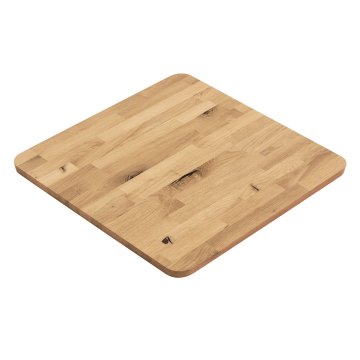 EUROPE OAK | Gastro Massiv Tischplatte | 60 x 60 x 2,5 cm | Eiche | Quadratisch | Fingerjoint
