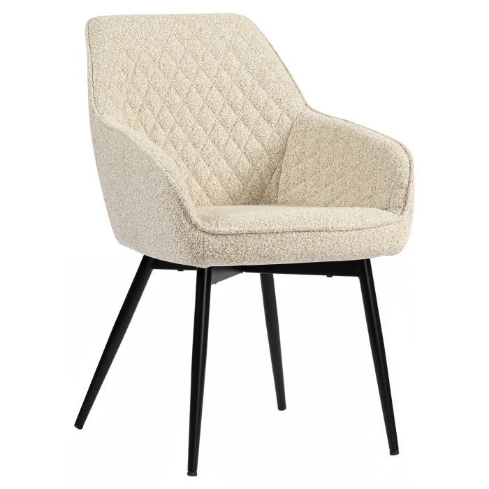 Eva | Sedia da hotel | Beige | Tessuto Teddy