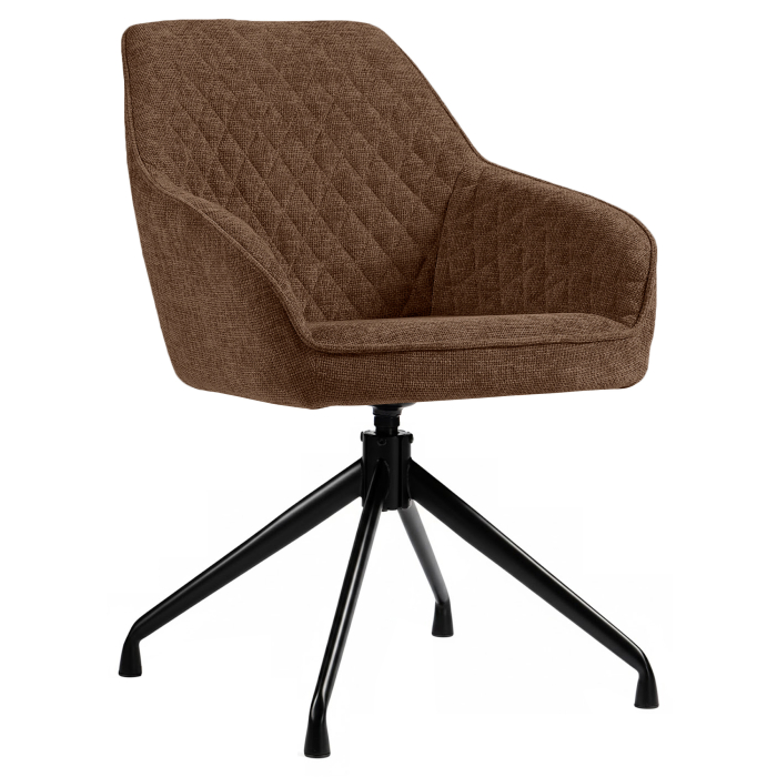 Eva | Hotellstol | Brun | Tyg/Textil | Vridbar bas