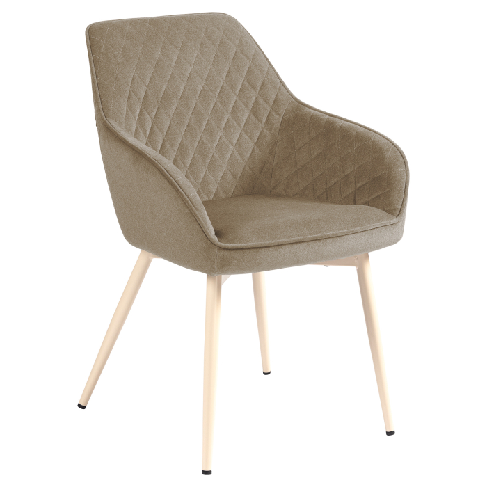 Eva | Hotellitu | Taupe | Sametti | Valkoinen runko