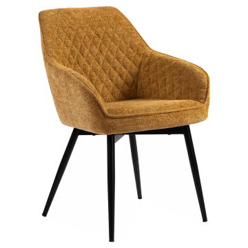 Eva | Chaise d'hôtel | Brun miel | Tissu