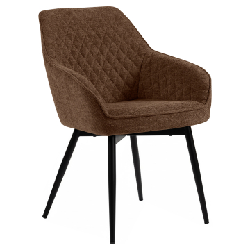 Eva | Chaise d'hôtel | Marron | Tissu