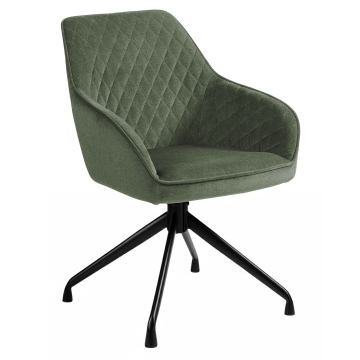 Eva | Hotel Chair | Green | Velvet | Swivel Base