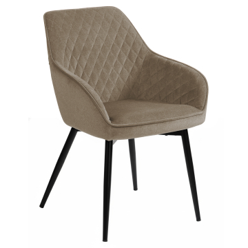 Eva | Hotel Chair | Taupe | Velvet