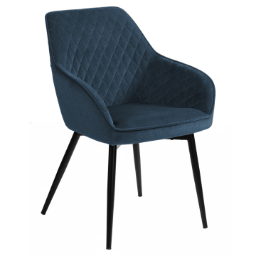 Eva | Hotel Stol | Blå | Samt