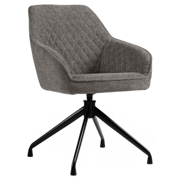 Eva | Hotellstol | Grå | Tyg/Textil | Vridbar bas