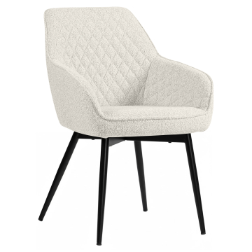 Eva | Hotelstol | Cremefarvet | Teddystof