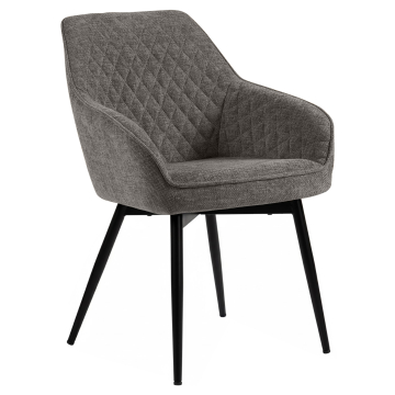 Eva | Hotelstoel | Grijs | Stof/Textiel