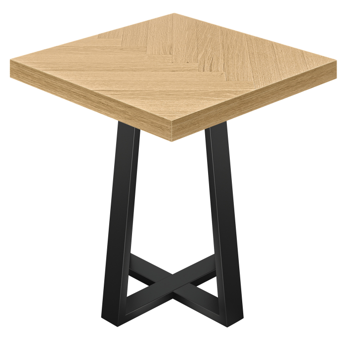 FCO | Bistro Table | W: 80 x 80 cm | H: 78 cm | Oak | Frame: Black
