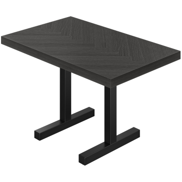 FC | Bistro-pöytä | B: 120 x 70 cm | K: 78 cm | Musta | Runko: Musta