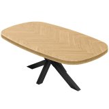 FDOS | Bistro Table | Danish Oval | 160 x 90 cm | H 78 cm | Oak | Frame: Black