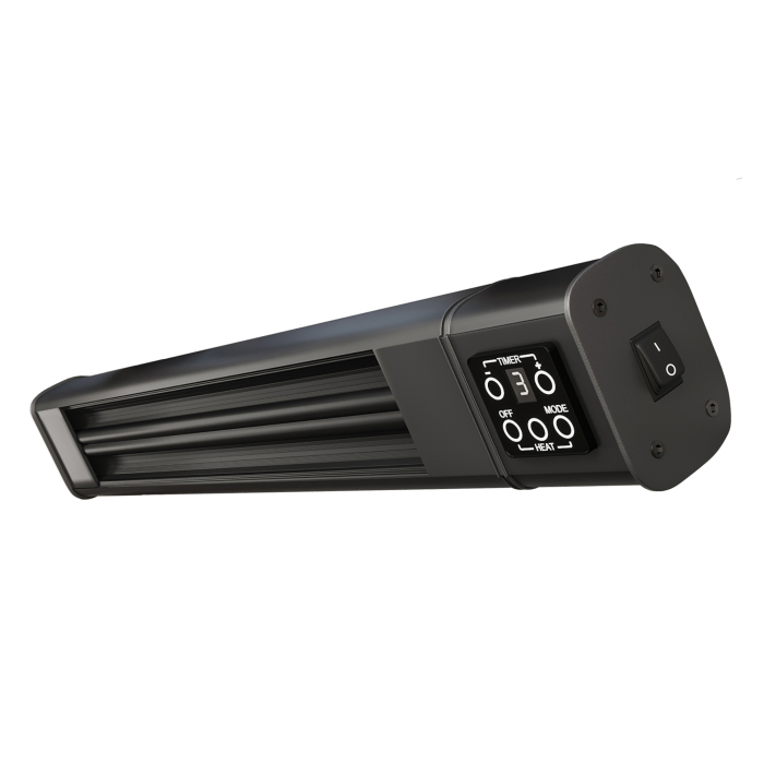 FERNANDO | Deckenheizstrahler | Schwarz | 2400W | 3 Heizstufen