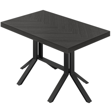 FE | Mesa de bistró | B: 120 x 70 cm | H 78 cm | Negro | Marco: Negro