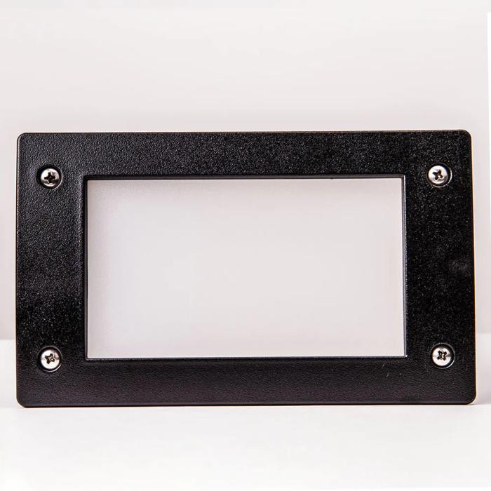 FIONA utendørs LED innfelt vegglampe sort H113xB188mm 1x3W GX53 3000K 50000h 350lm varmhvit IP67