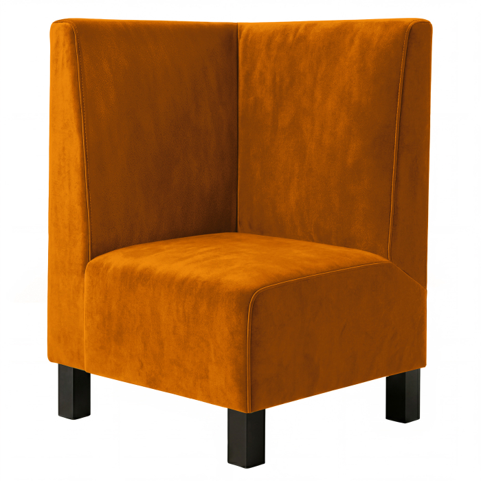 Fischer | Gastrobank F | Banco esquinero Gastro | An:Al 64 x 100 cm | Naranja | Liso | Terciopelo