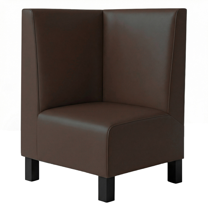Fischer | Gastrobank F | Panca angolare Gastro | L:A 64 x 90 cm | Marrone | Liscio | Pelle