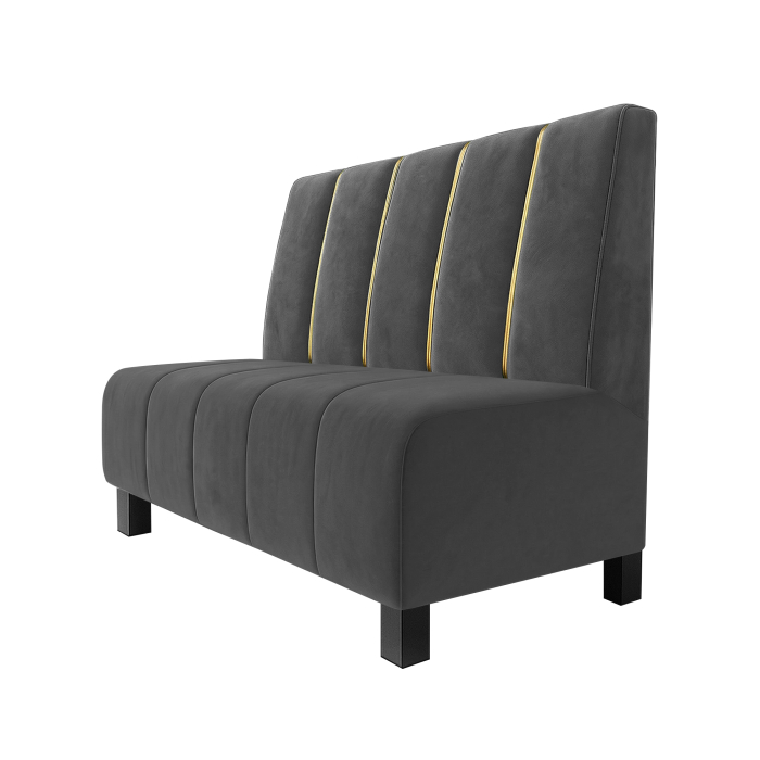 Fischer | Gastrobank F | Gastrobank | B:H 60 x 120 cm | Grå | Dubai | Fløyel