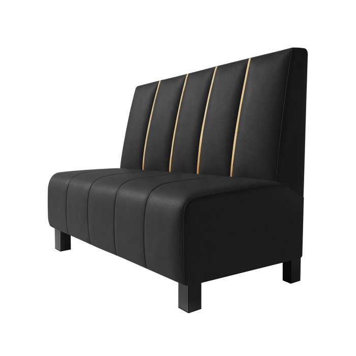 Fischer | Gastrobank F | Gastrobank | B:H 60 x 120 cm | Svart | Dubai | Skinn