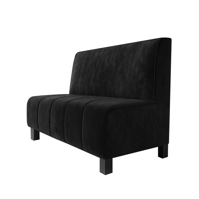Fischer | Ravintolapenkki F | Ravintolapenkki | L:K 60 x 120 cm | Musta | Sileä | Sametti