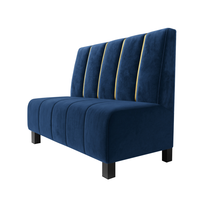 Fischer | Gastrobank F | Gastrobank | B:H 60 x 90 cm | Blå | Dubai | Fløyel