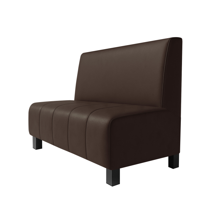 Fischer | Restaurantbænk F | Restaurantbænk | B:H 60 x 90 cm | Brun | Glat | Læder