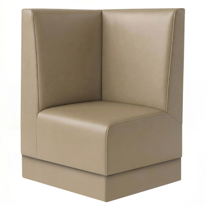 Fischer | Gastrobank S | Gastro Eckbank | B:H 64 x 120 cm | Taupe | Glatt | Leder