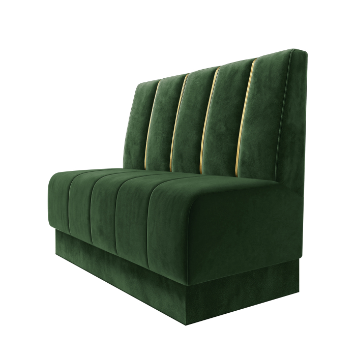 Fischer | Gastrobank S | Gastrobank | An:Al 60 x 90 cm | Verde oscuro | Dubái | Terciopelo