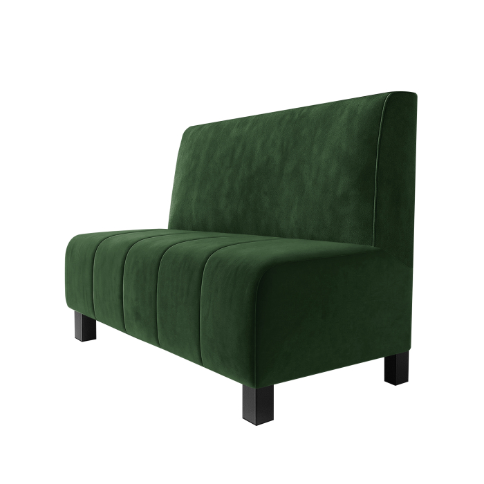 Fischer | Gastrobank F | Gastrobank | B:H 60 x 120 cm | Dunkel Grün | Glatt | Samt