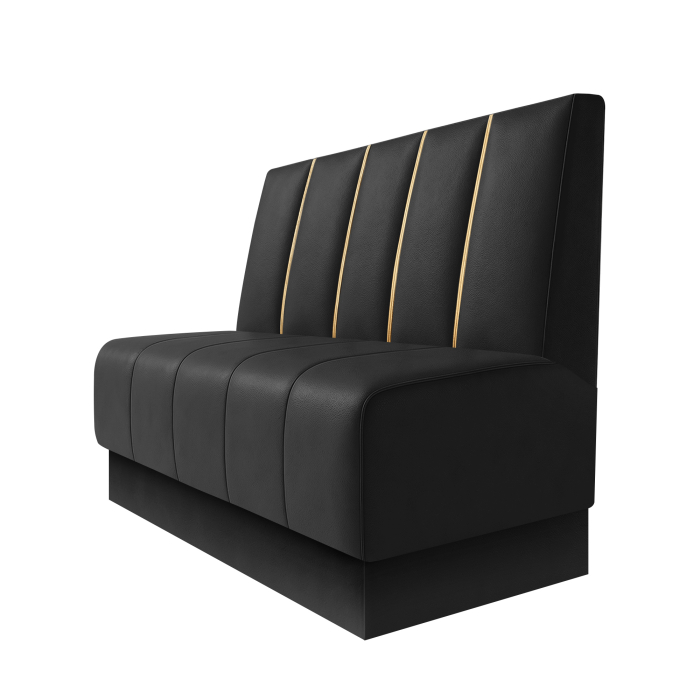 Fischer | Gastrobank S | Gastrobank | B:H 60 x 100 cm | Schwarz | Dubai | Leder