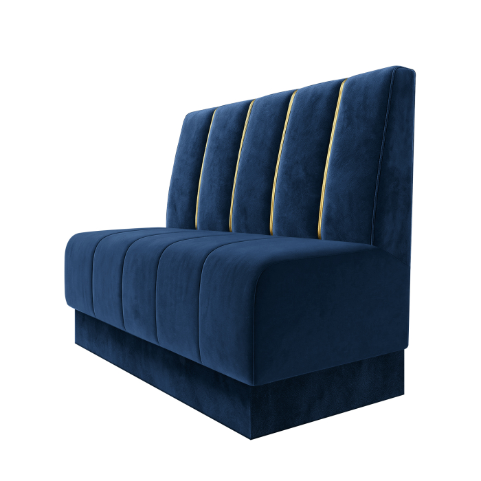 Fischer | Gastrobank S | Gastrobank | B:H 100 x 100 cm | Blau | Dubai| Samt